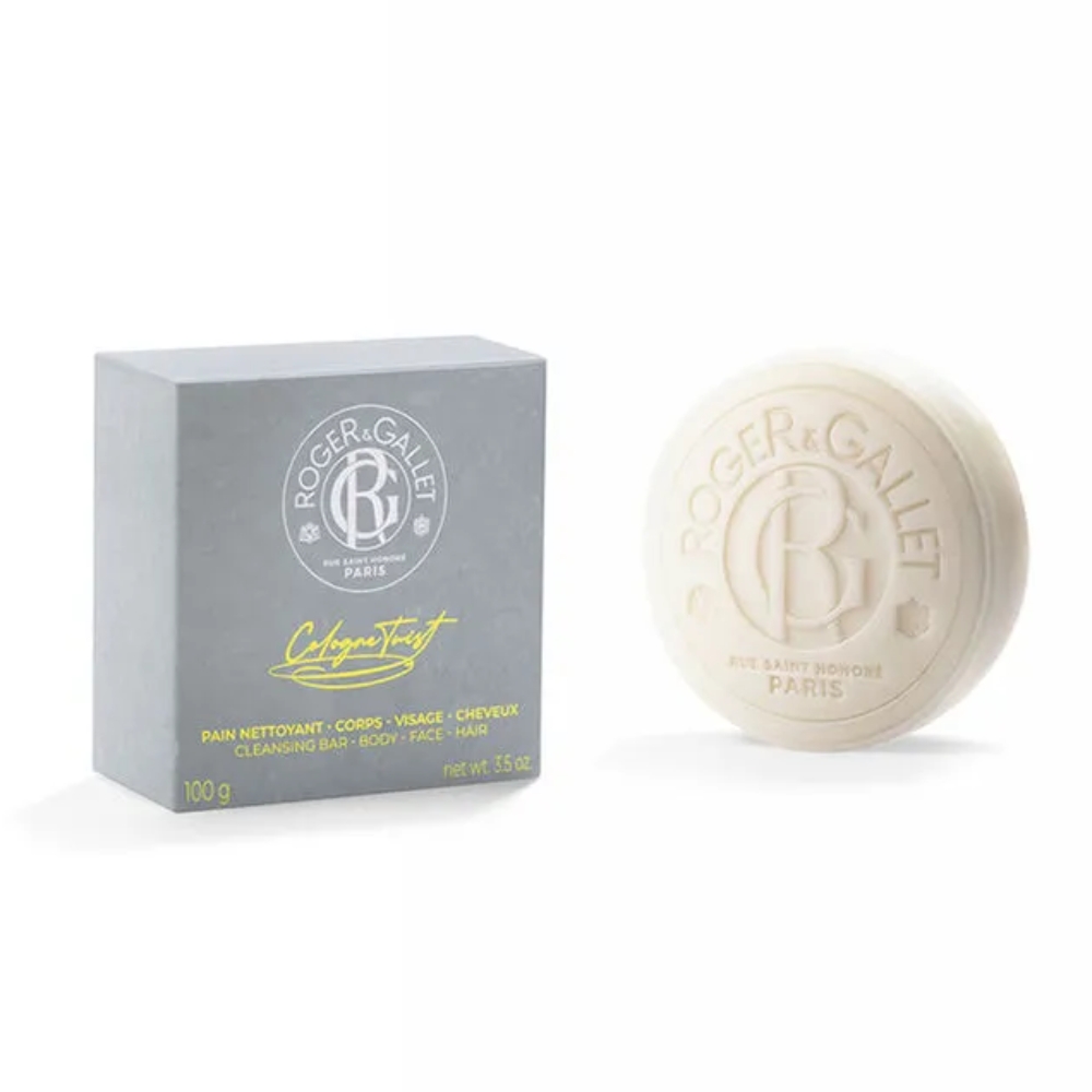 Frasco oficial do perfume ROGER E GALLET COLOGNE TWIST SAB 100G