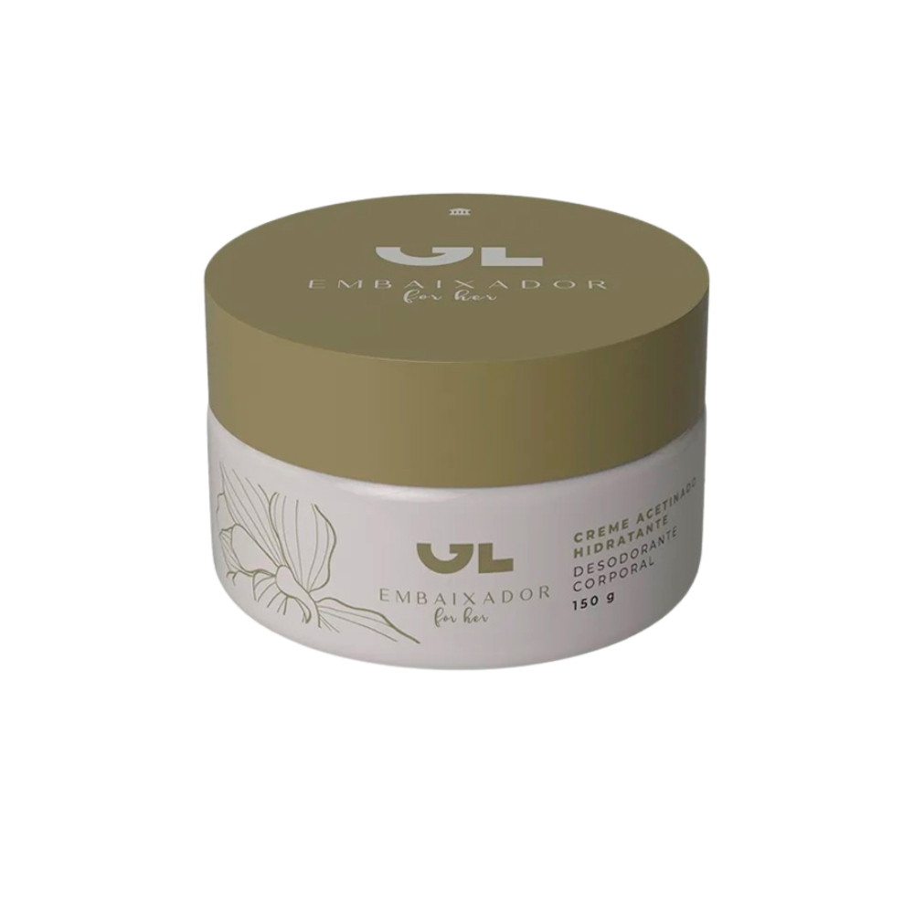 Frasco oficial do perfume *GL EMBAIXADOR CR CORP ACETINADO FOR HER 150G