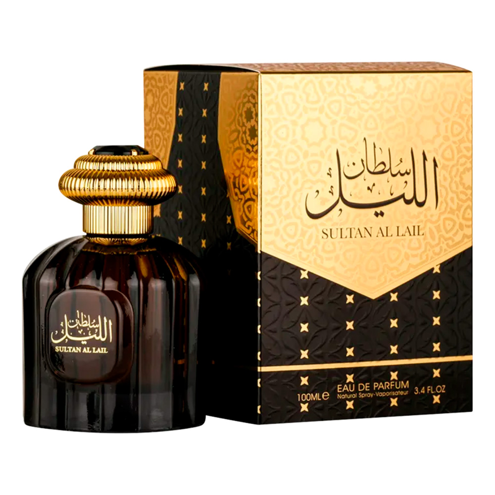 Frasco oficial do perfume AL WATANIAH SULTAN AL LAIL EDP 100ML