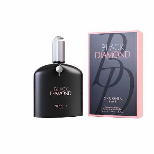 Frasco oficial do perfume ZIRCONIA PRIVE BLACK DIAMOND EDP 100ML