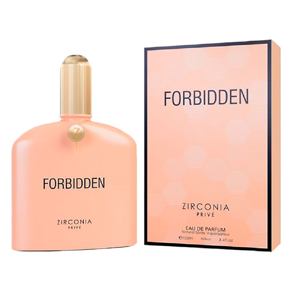 Frasco oficial do perfume ZIRCONIA PRIVE FORBIDDEN EDP 100ML