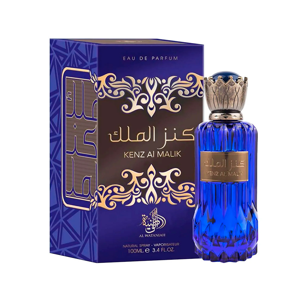 Frasco oficial do perfume AL WATANIAH KENZ AL MALIK EDP 100ML