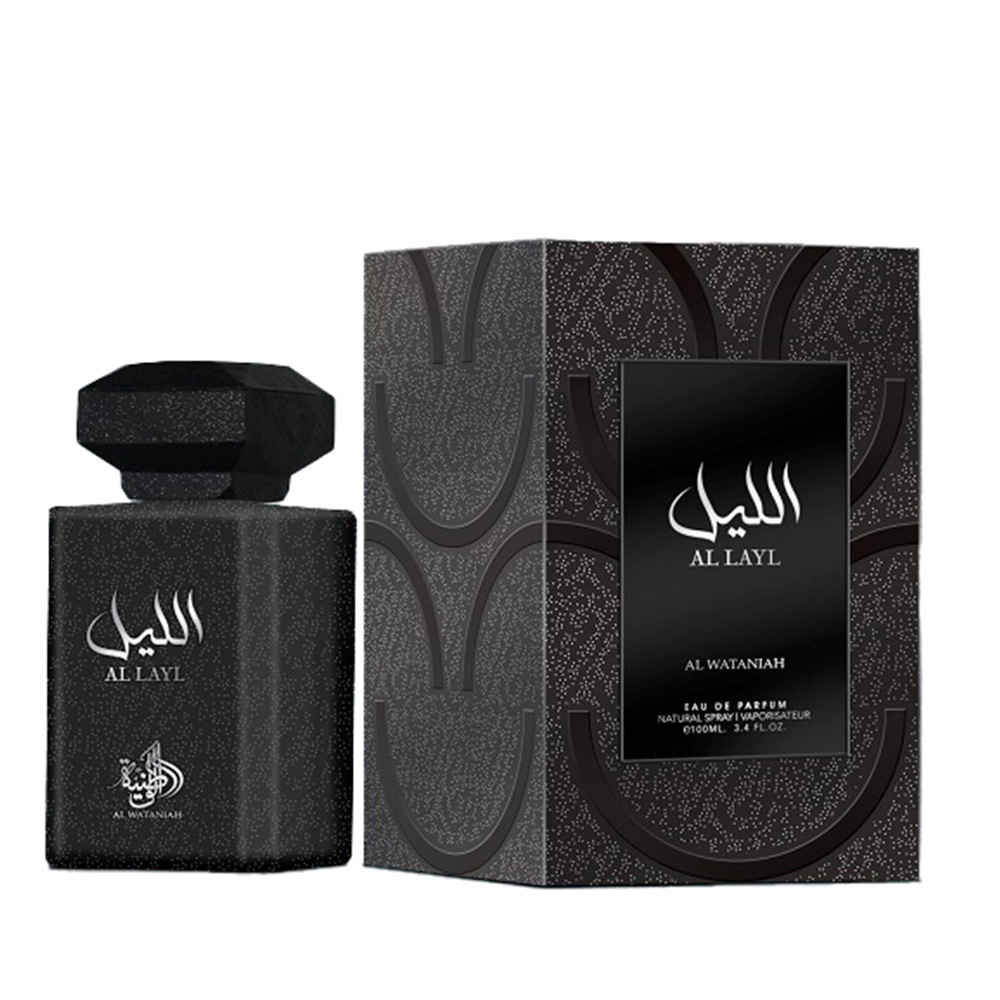 Frasco oficial do perfume AL WATANIAH AL LAYL EDP 100ML