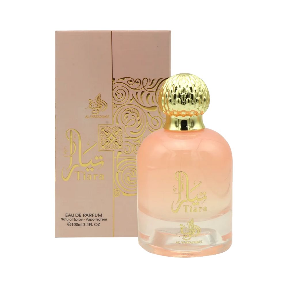 Frasco oficial do perfume AL WATANIAH TIARA PINK EDP 100ML