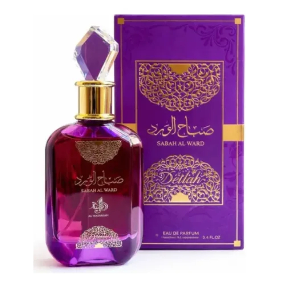Frasco oficial do perfume AL WATANIAH SABAH AL WARD DELILAH EDP 100ML