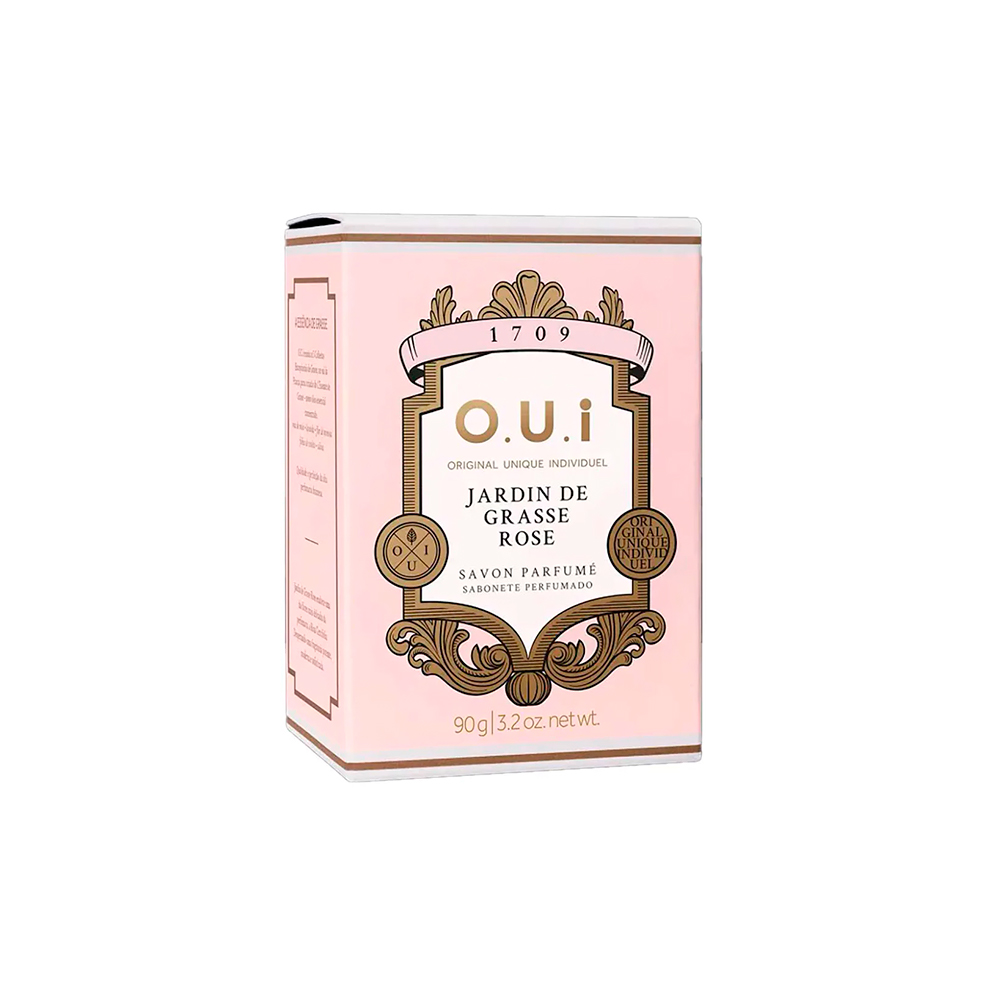 Frasco oficial do perfume OUI JARDIN ROS SABAO BARRA 90G
