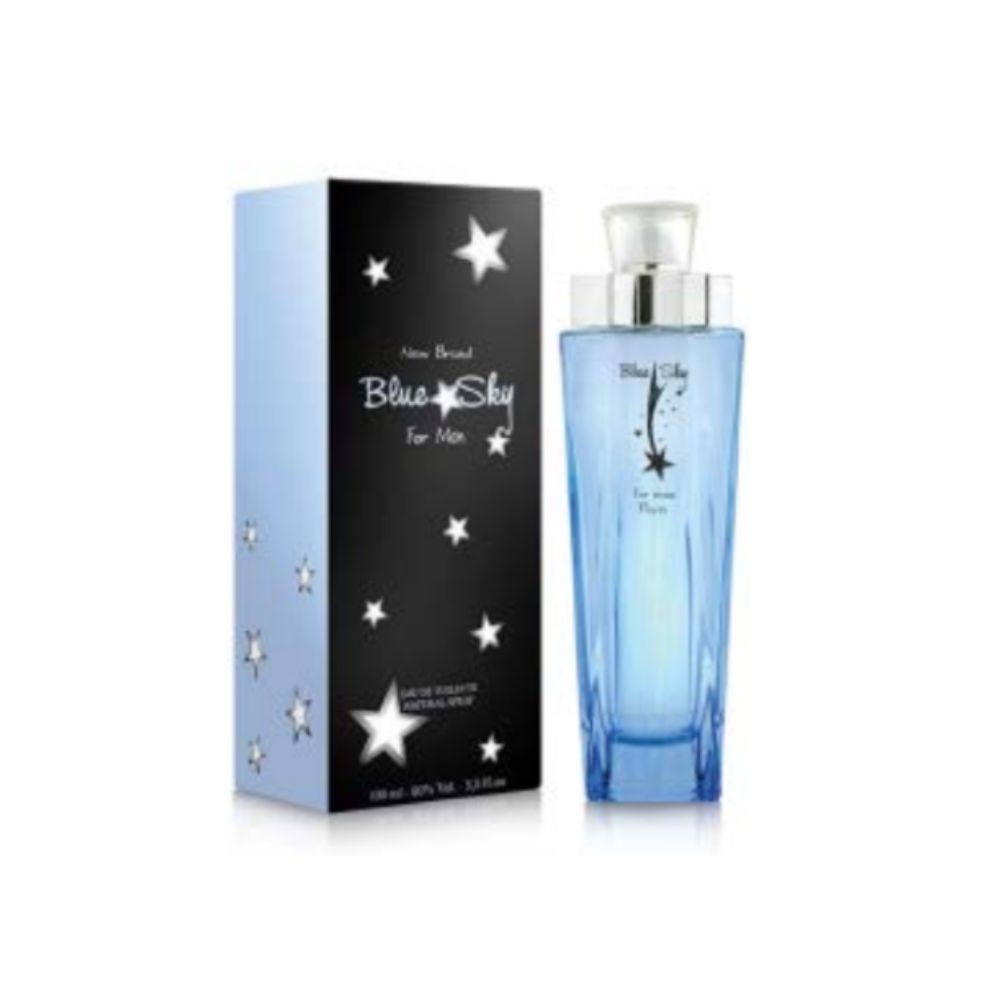 Frasco oficial do perfume NB BLUE SKY FOR MEN EDT 100ML