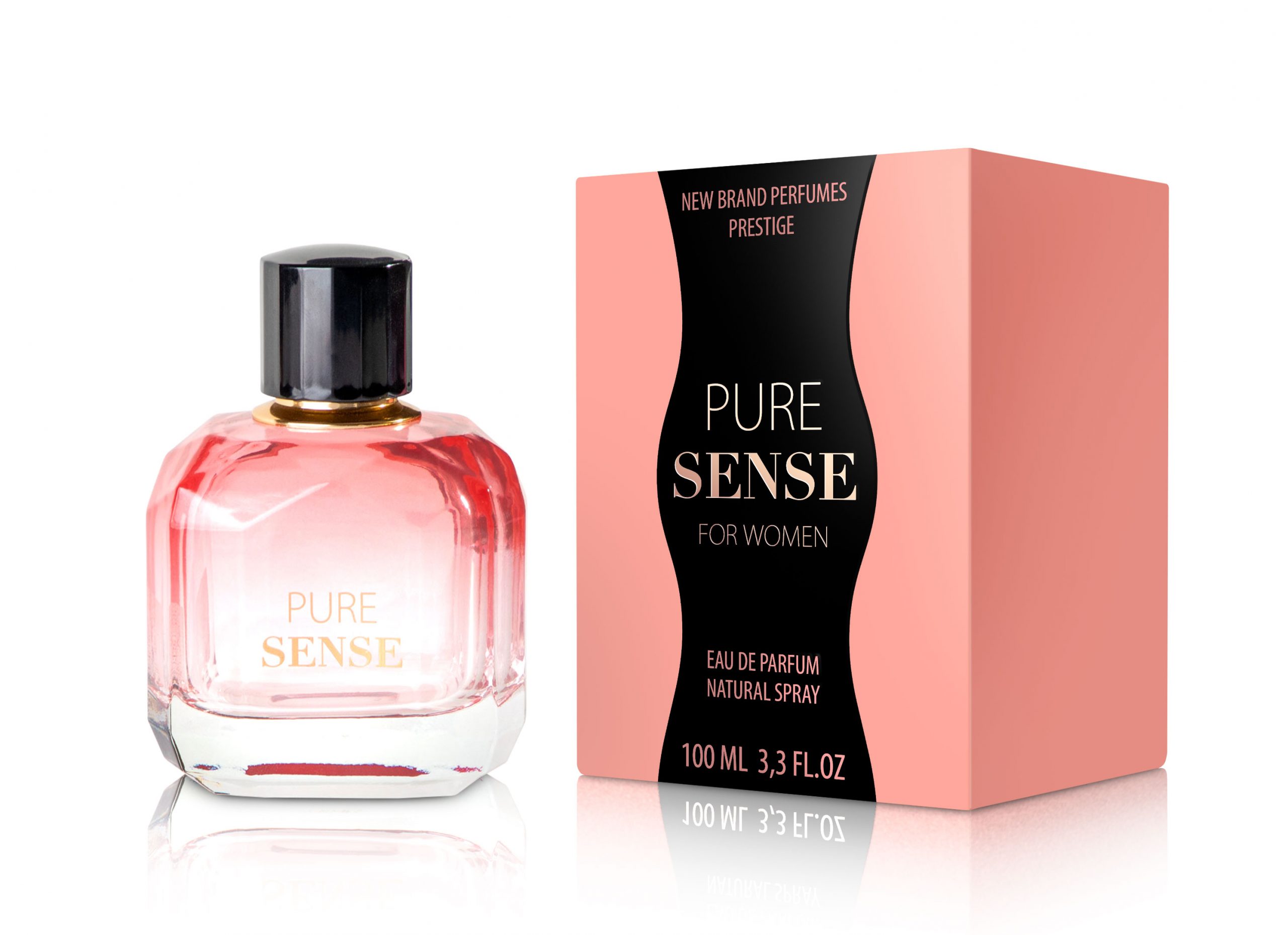 Frasco oficial do perfume NB PRESTIGE PURE SENSE WOMEN EDP 100ML