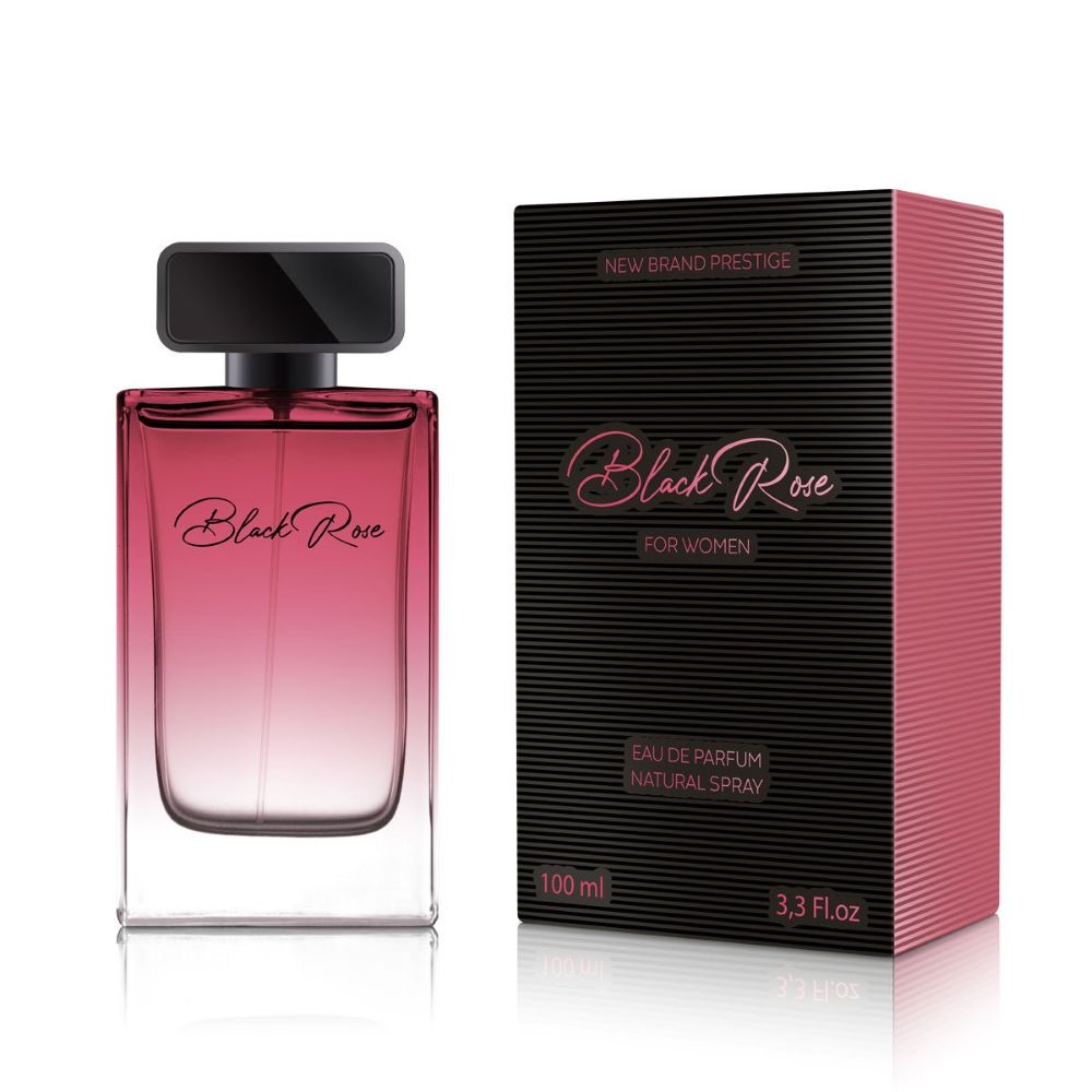 Frasco oficial do perfume NB PRESTIGE BLACK ROSE WOMEN EDP 100ML