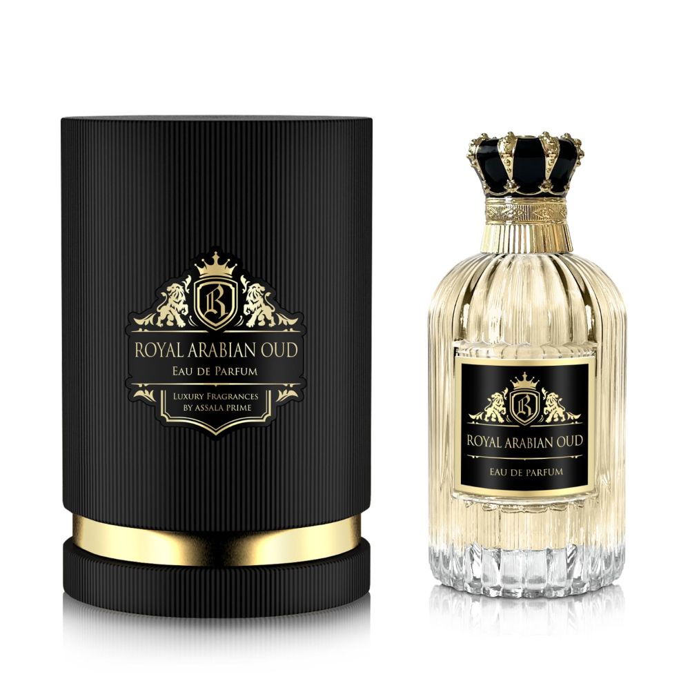 Frasco oficial do perfume ASSALA PRIME ROYAL ARABIAN OUD EDP 100ML