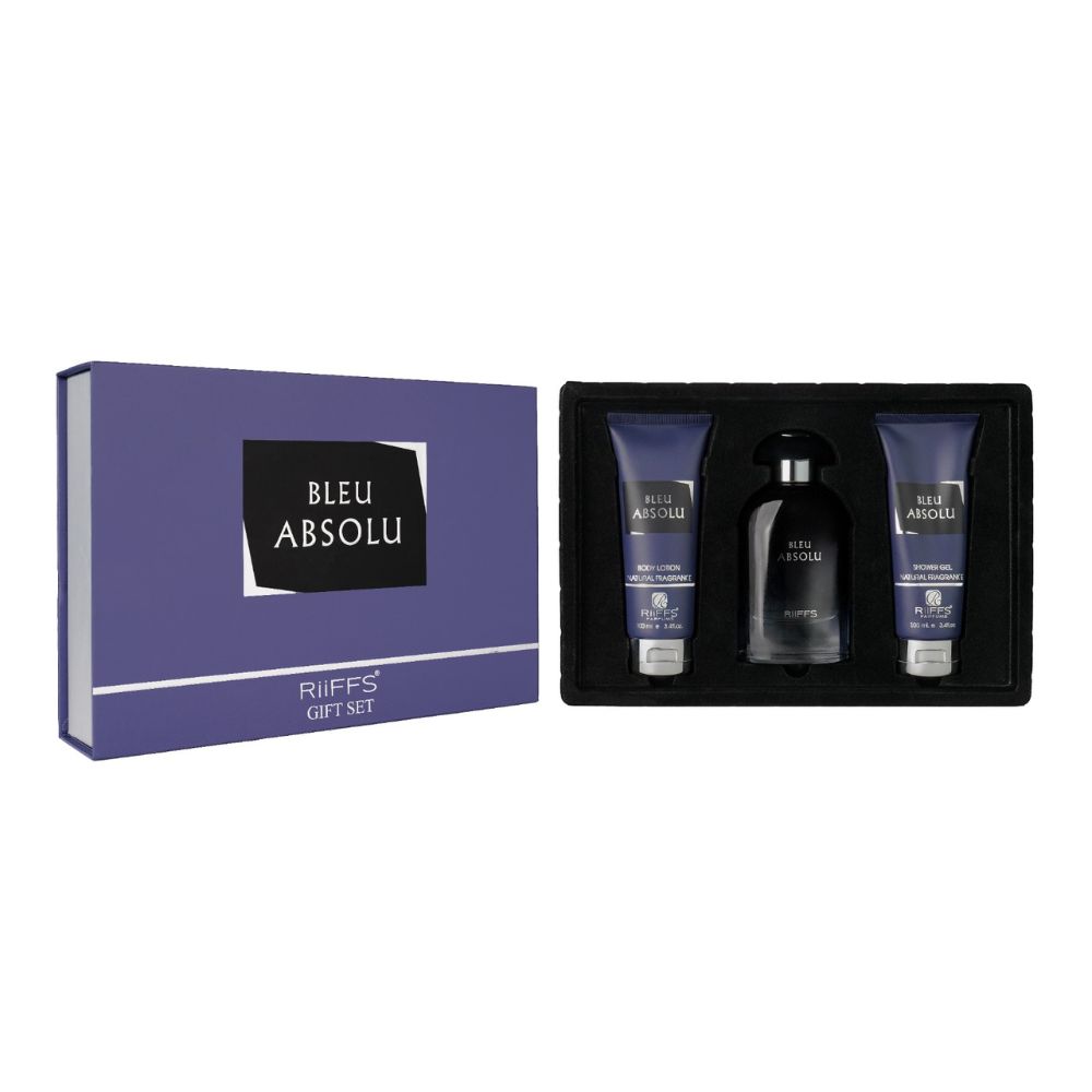 Frasco oficial do perfume COFFRET RIIFFS BLUE ABSOLUE EDP 100ML+BL 100ML+SG 100ML