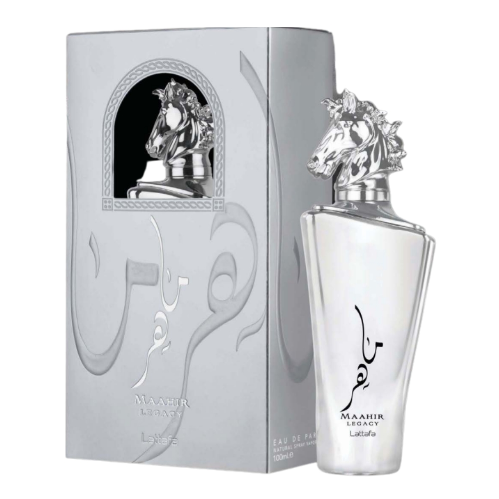 Frasco oficial do perfume LATTAFA MAAHIR LEGACY EDP 100ML