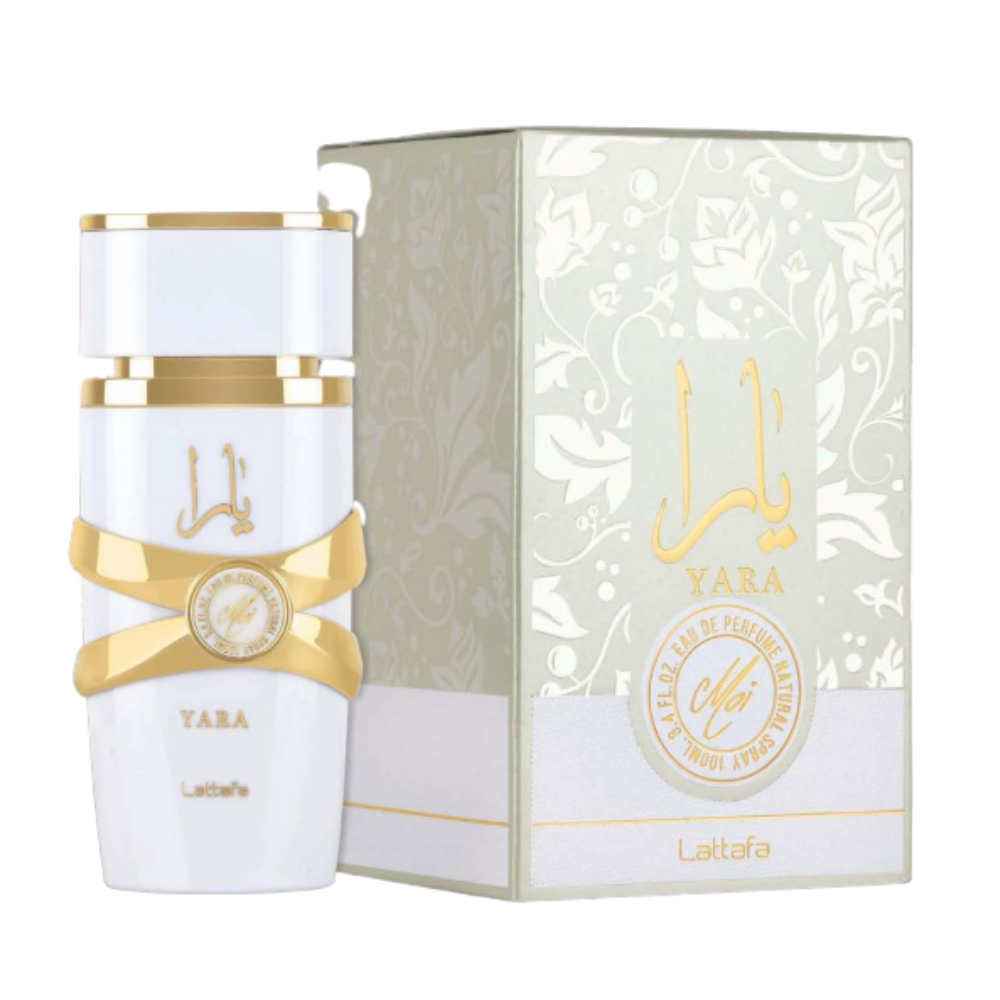 Frasco oficial do perfume LATTAFA YARA MOI EDP 100ML