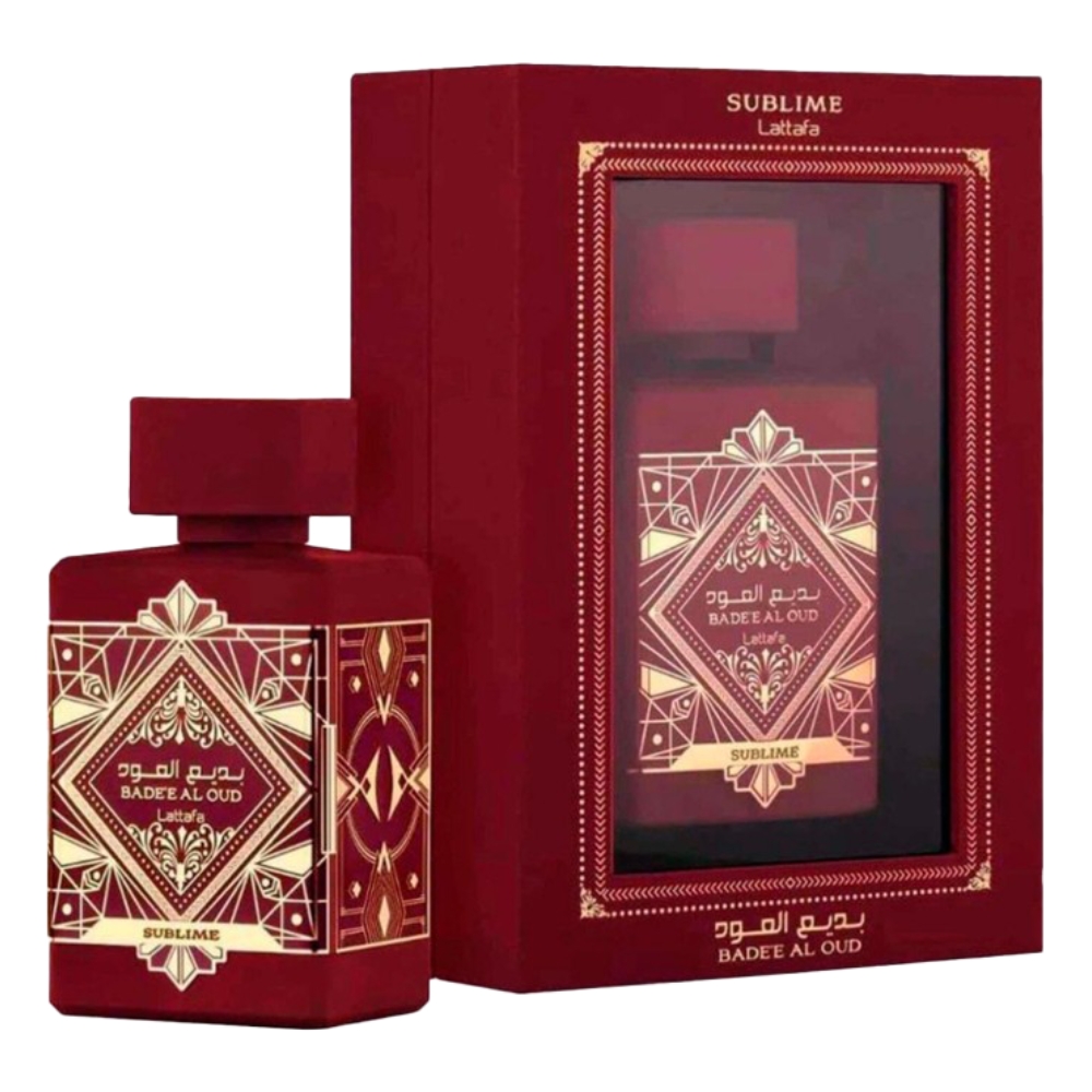 Frasco oficial do perfume LATTAFA BADEE AL OUD SUBLIME EDP 100ML