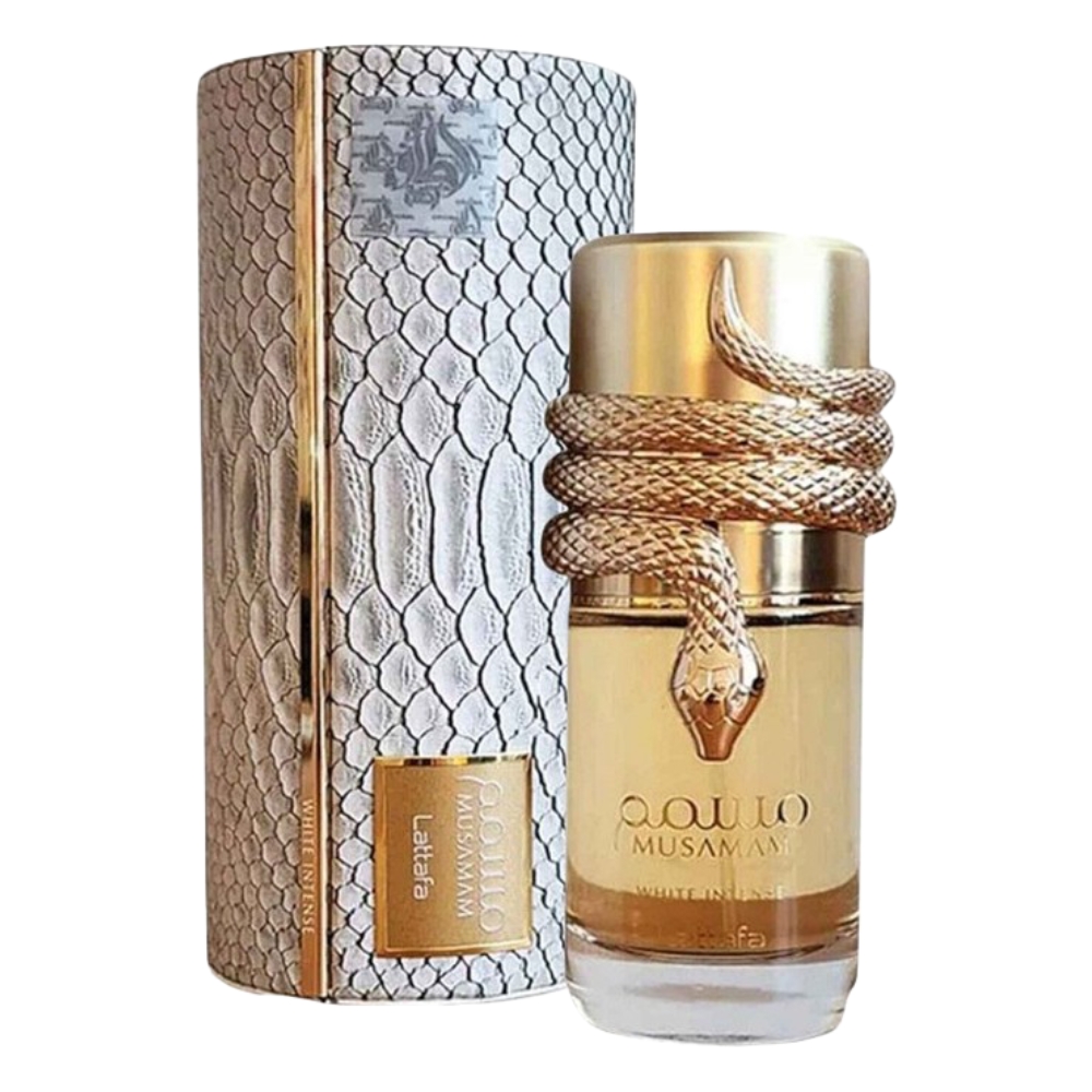 Frasco oficial do perfume LATTAFA MUSAMAM WHITE INTENSE EDP 100ML
