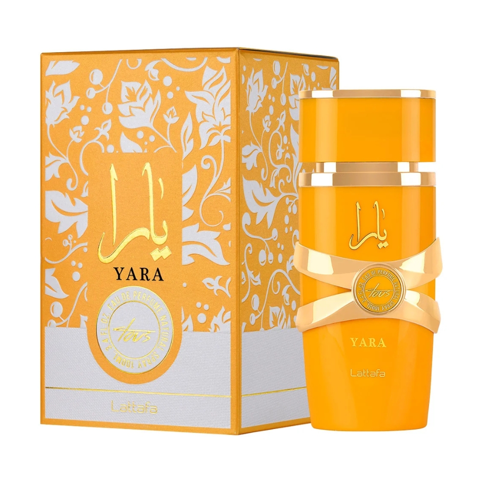 Frasco oficial do perfume LATTAFA YARA TOUS EDP 100ML