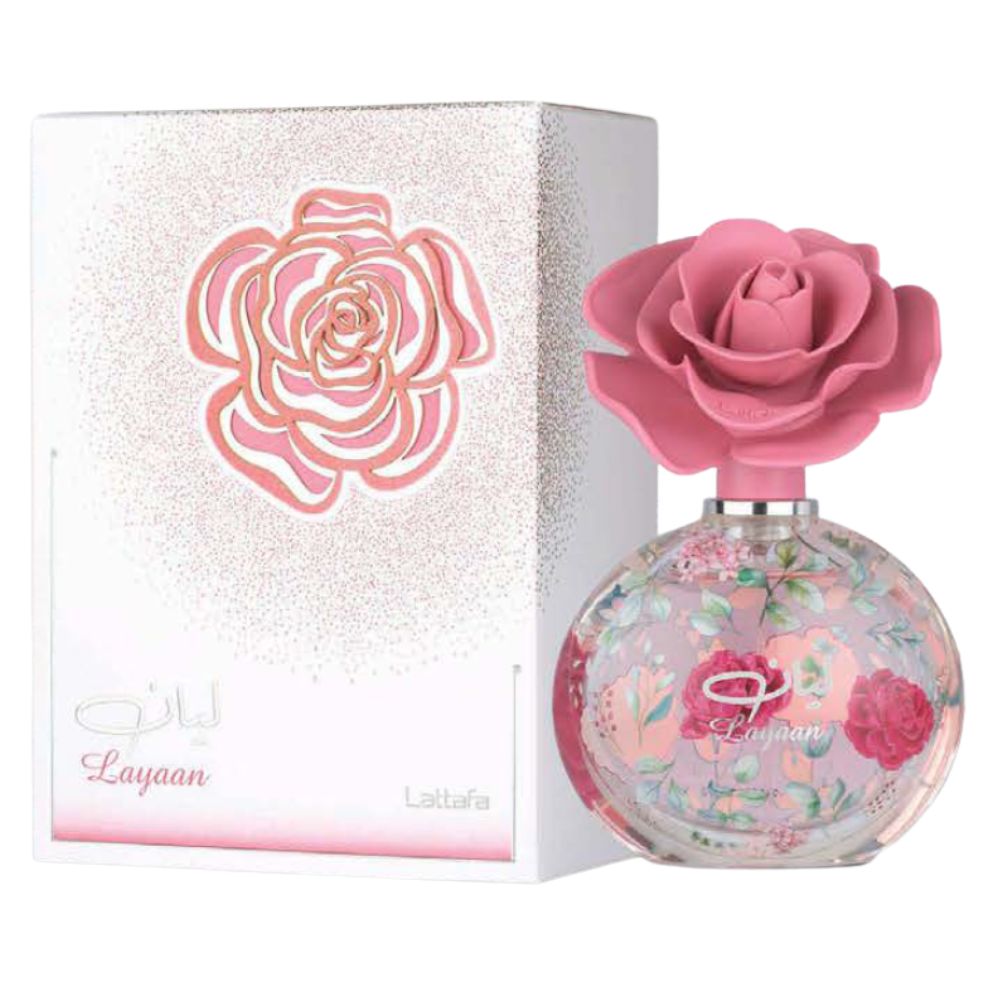 Frasco oficial do perfume LATTAFA LAYAAN EDP 75ML
