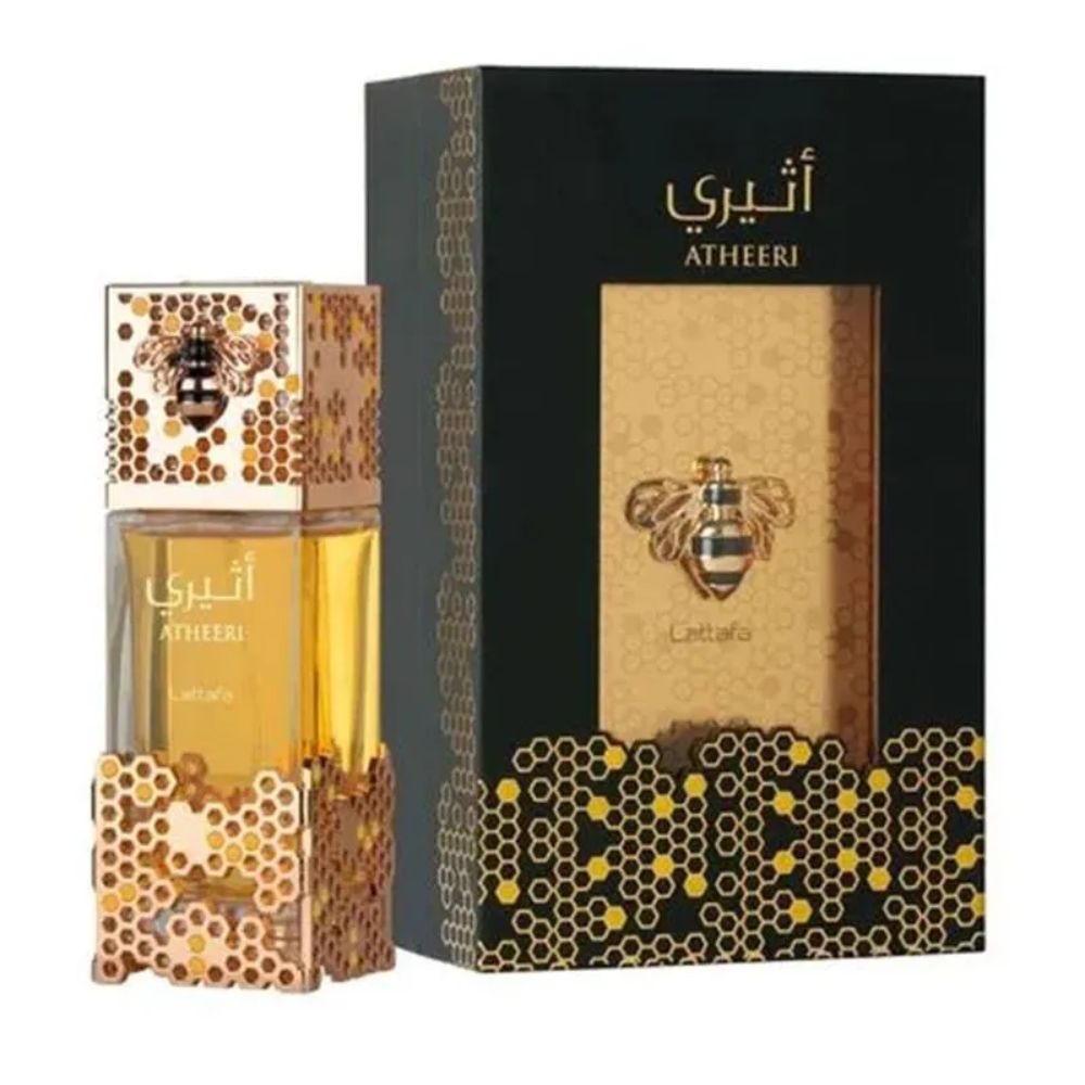 Frasco oficial do perfume LATTAFA ATHEERI EDP 100ML