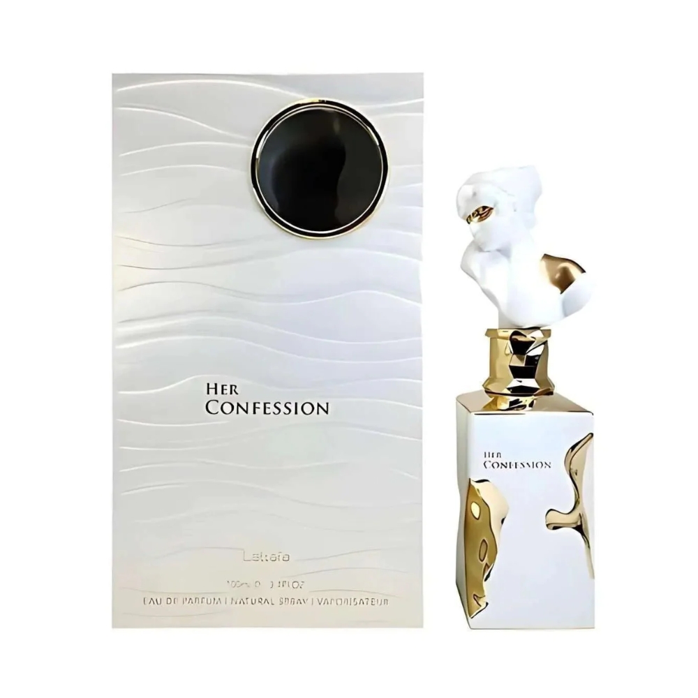 Frasco oficial do perfume LATTAFA HER CONFESSION EDP 100ML