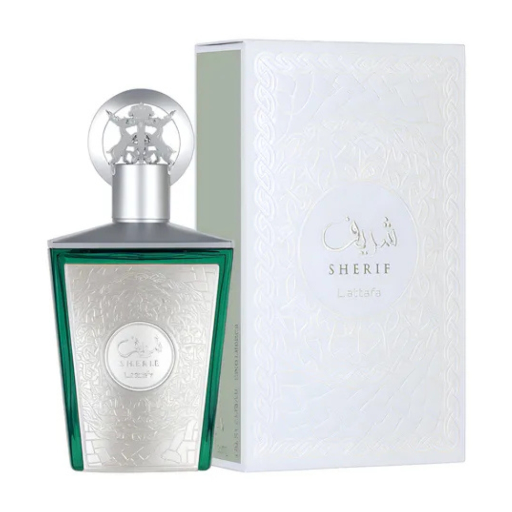 Frasco oficial do perfume LATTAFA SHERIF EDP 100ML