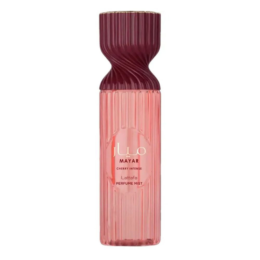 Frasco oficial do perfume LATTAFA BODY SPLASH MAYAR CHERRY INTENSE 250ML