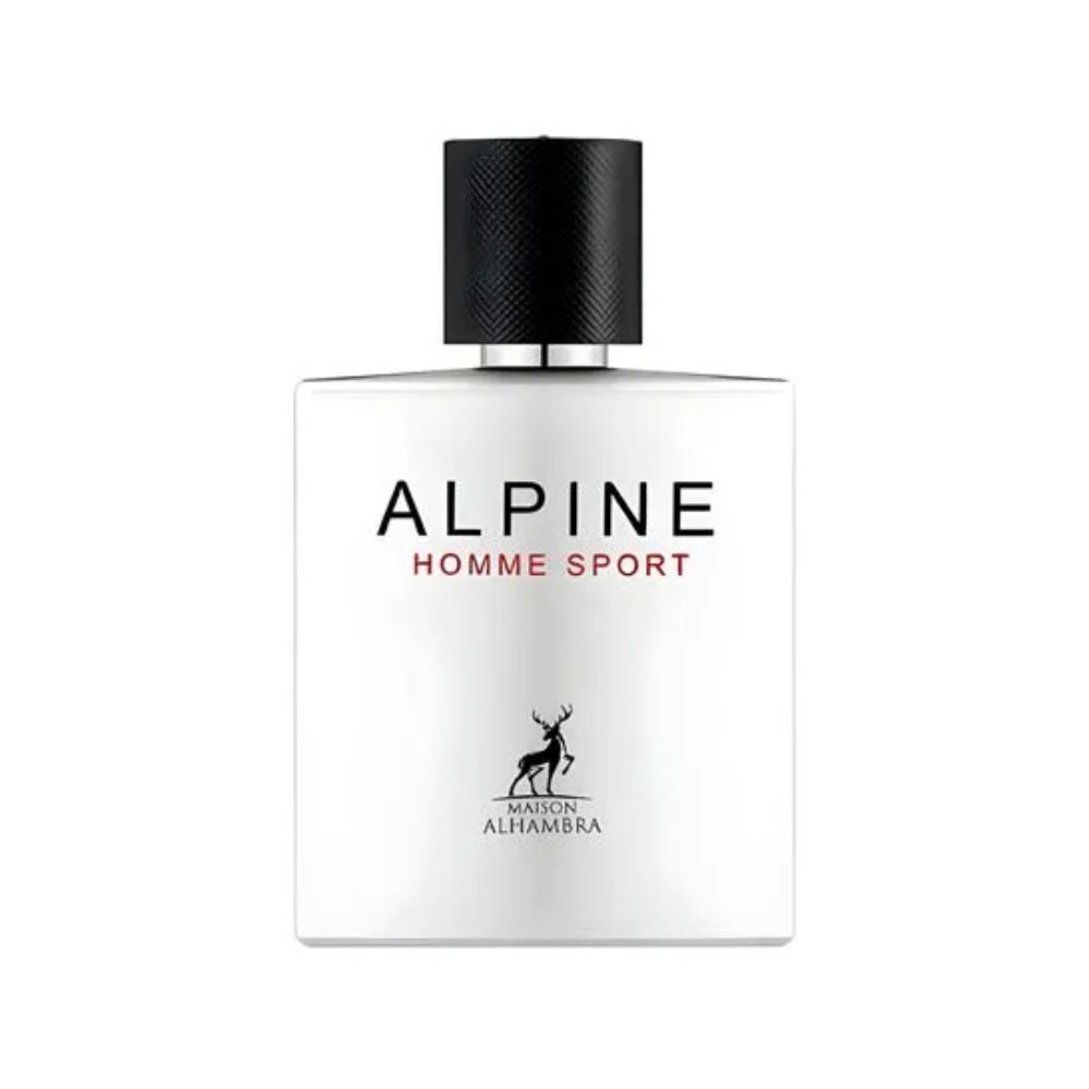 Frasco oficial do perfume MAISON ALHAMBRA ALPINE HOMME SPORT EDP 100ML
