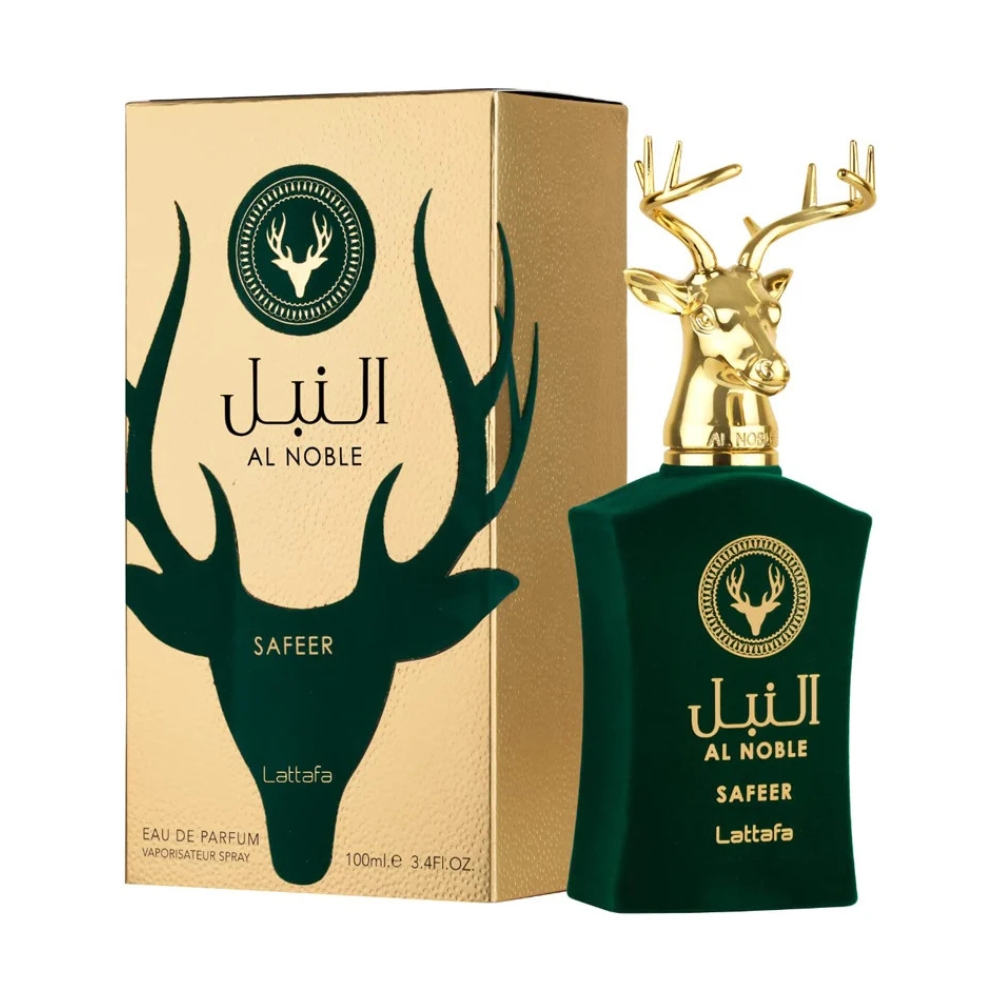 Frasco oficial do perfume LATTAFA AL NOBLE SAFEER EDP 100ML