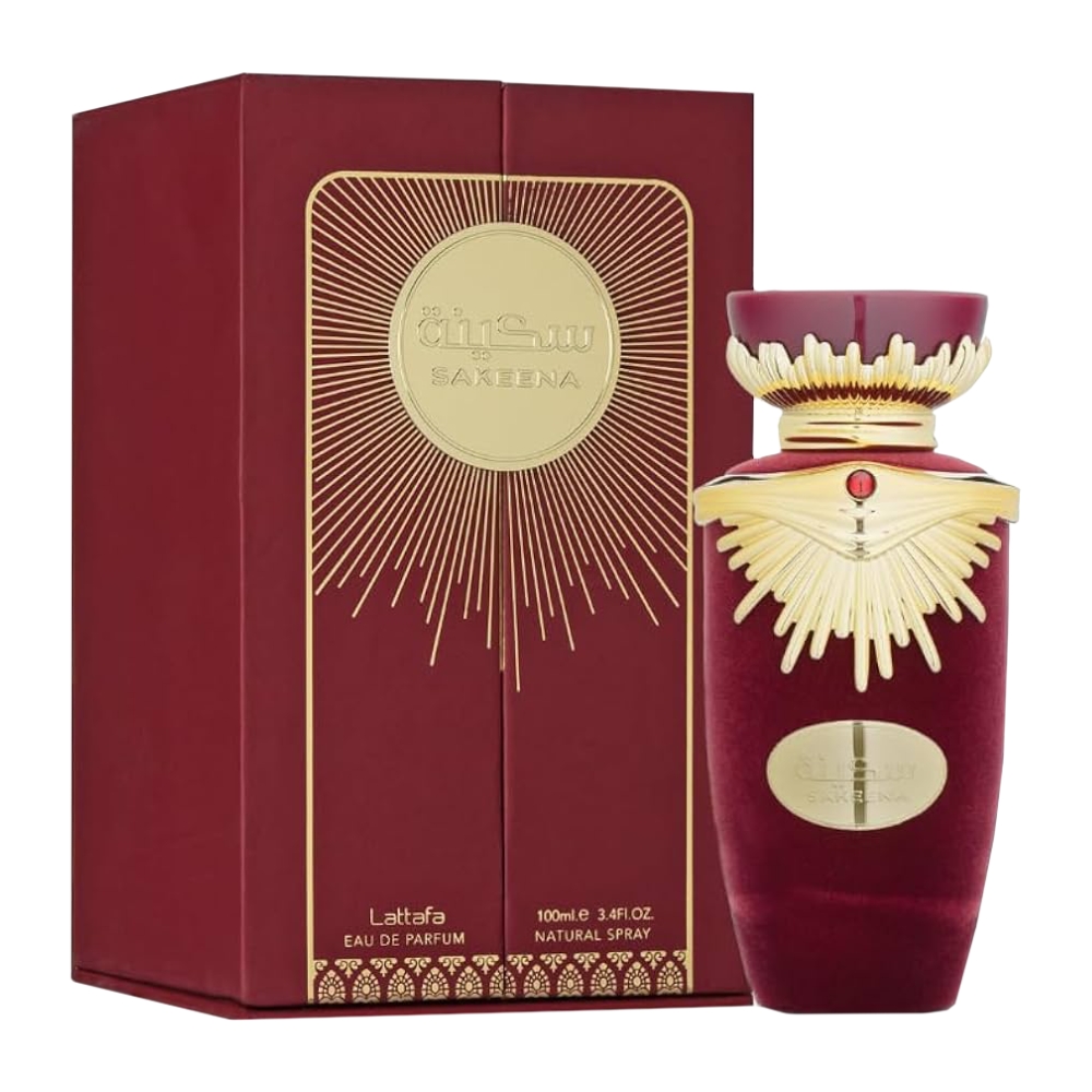 Frasco oficial do perfume LATTAFA SAKEENA EDP 100ML