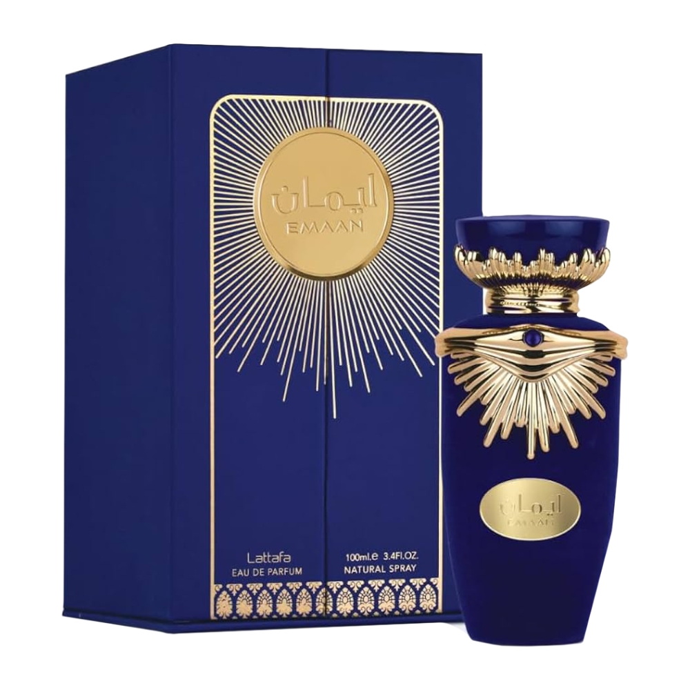Frasco oficial do perfume LATTAFA EMAAN EDP 100ML