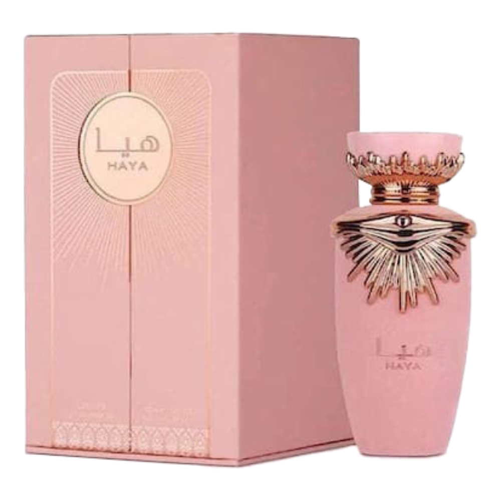 Frasco oficial do perfume LATTAFA HAYA EDP 100ML