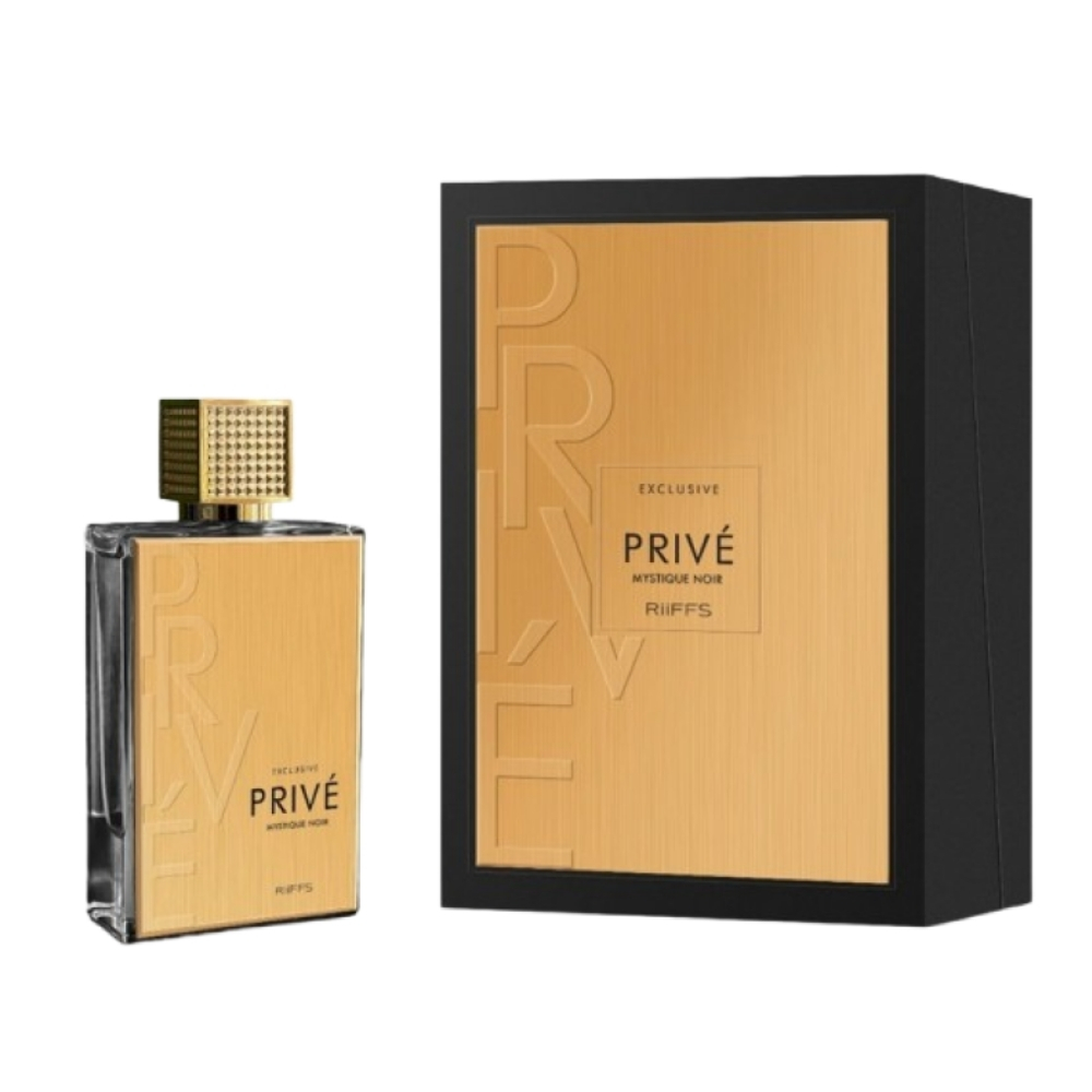 Frasco oficial do perfume RIIFFS EXCLUSIVE PRIVE MYSTIQUE NOIR EDP 80ML