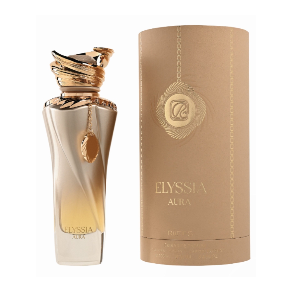 Frasco oficial do perfume RIIFFS ELYSSIA AURA EXTRAIT DE PARFUM 100ML