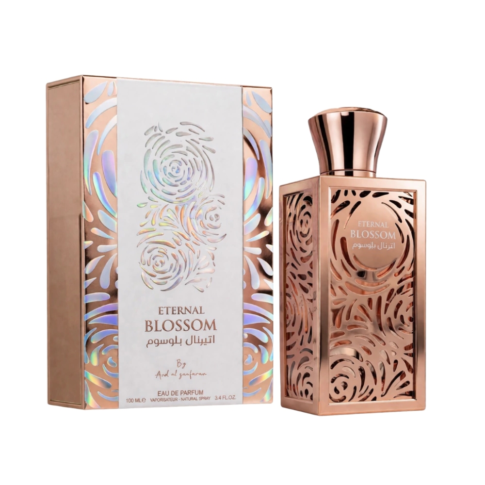 Frasco oficial do perfume ARD AL ZAAFARAN ETERNAL BLOSSOM EDP 80ML