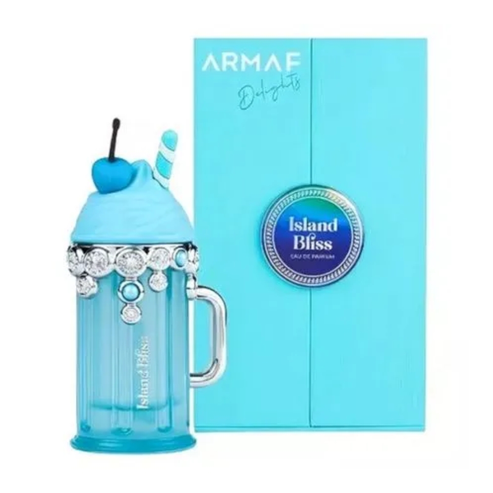 Frasco oficial do perfume ARMAF DELIGHTS ISLAND BLISS EDP 100ML