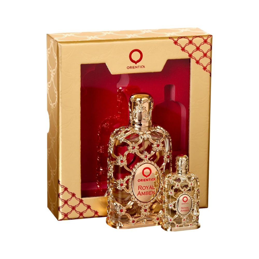 Frasco oficial do perfume COFFRET ROYAL AMBER EDP 30ML+EDP 7,5ML