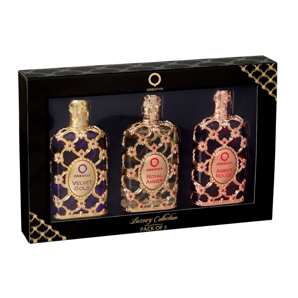 Frasco oficial do perfume COFFRET AMBER ROUGE 30ML+ROYAL AMBER 30ML+VELVET GOLD 30ML