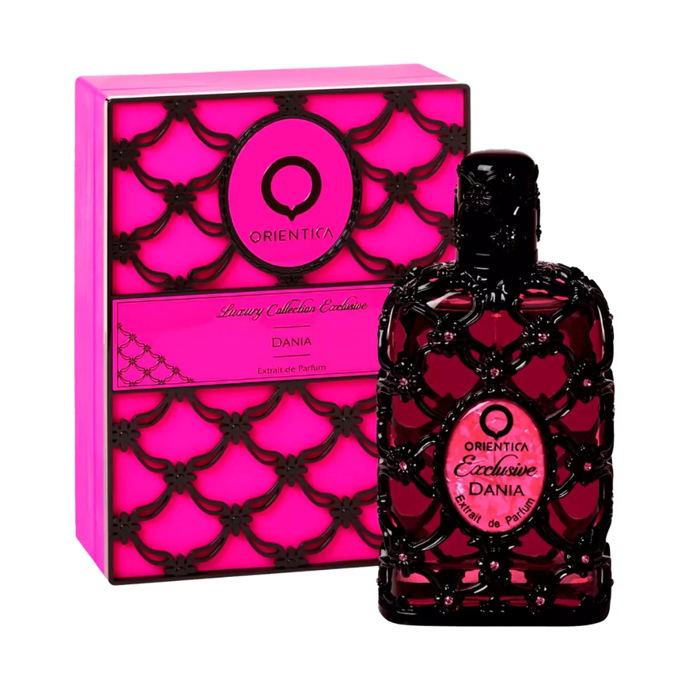 Frasco oficial do perfume ORIENTICA DANIA EXTRAIT DE PARFUM 80ML