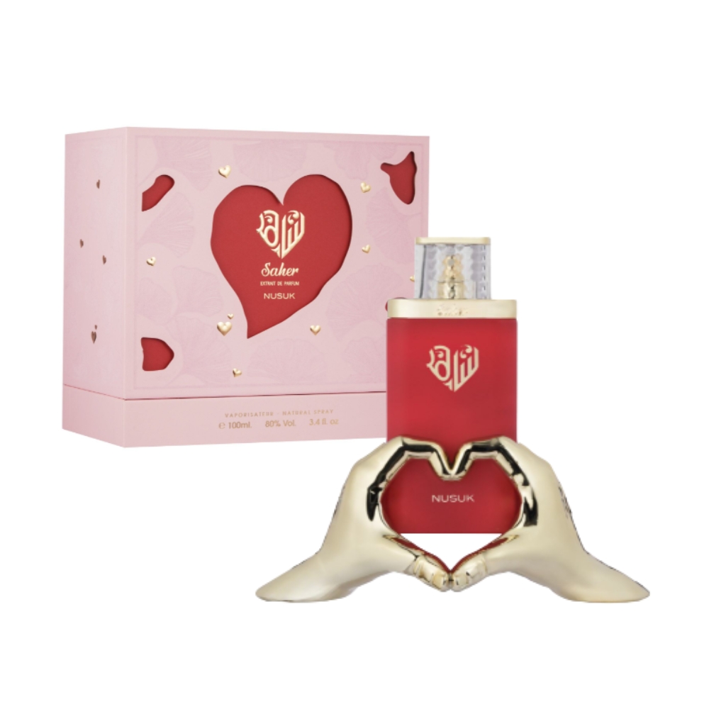 Frasco oficial do perfume NUSUK SAHER EXTRAIT DE PARFUM 100ML