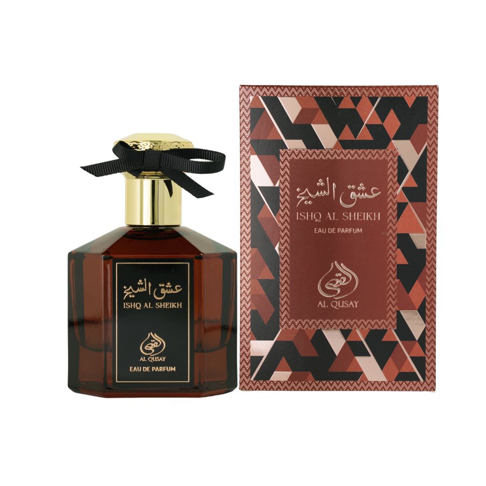 Frasco oficial do perfume AL QUSAY ISHQ AL SHEIKH EDP 100ML