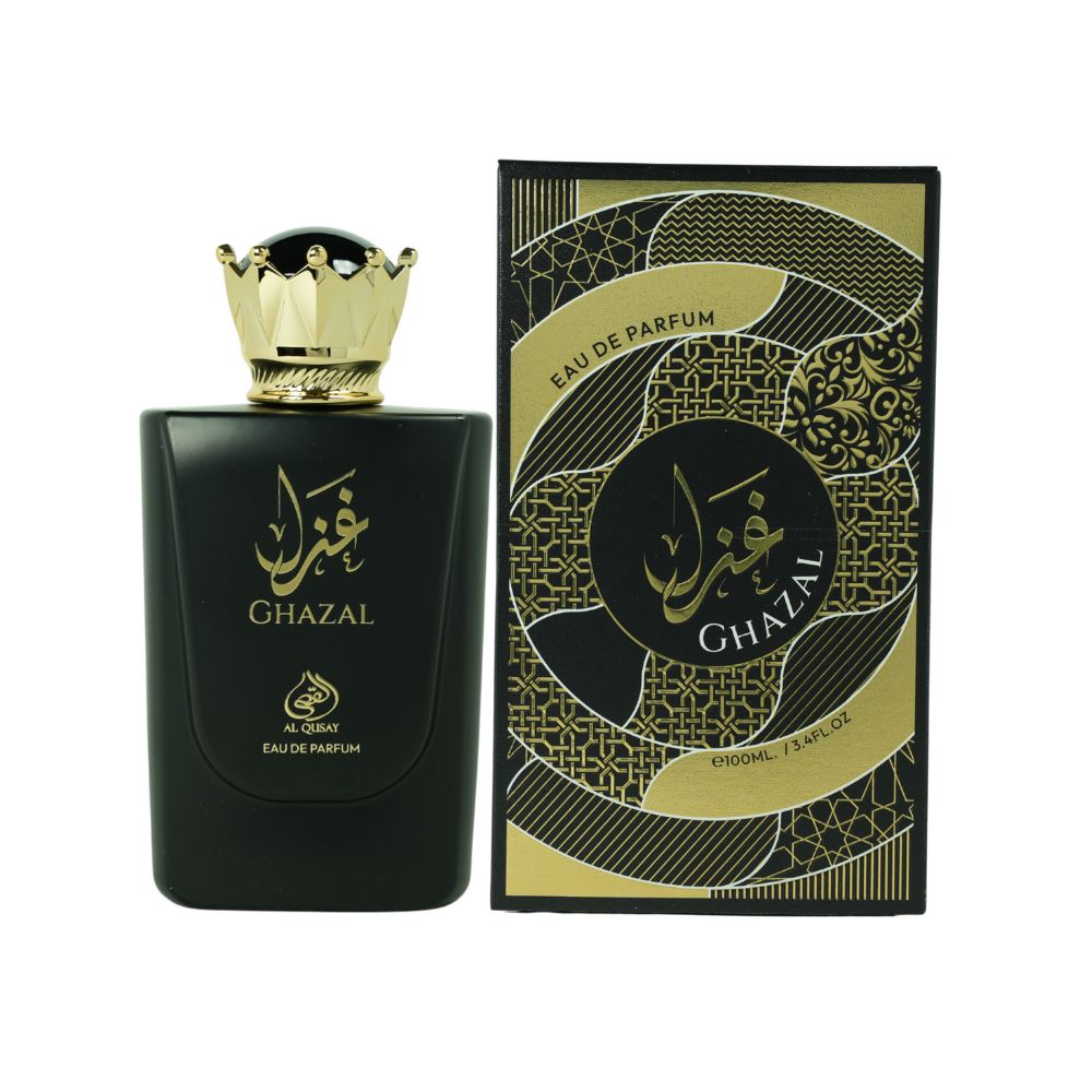 Frasco oficial do perfume AL QUSAY GHAZAL EDP 100ML