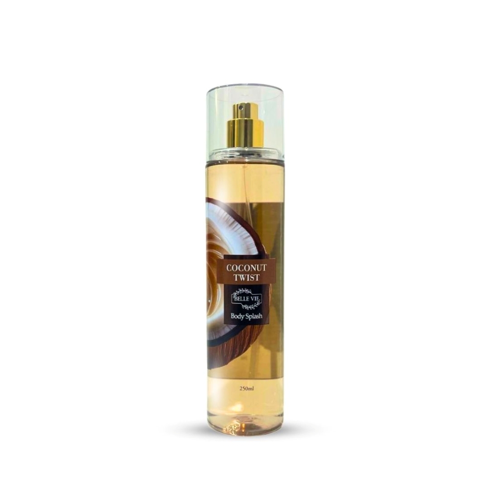 Frasco oficial do perfume BELLE VIE BODY SPLASH COCONUT TWIST 250ML