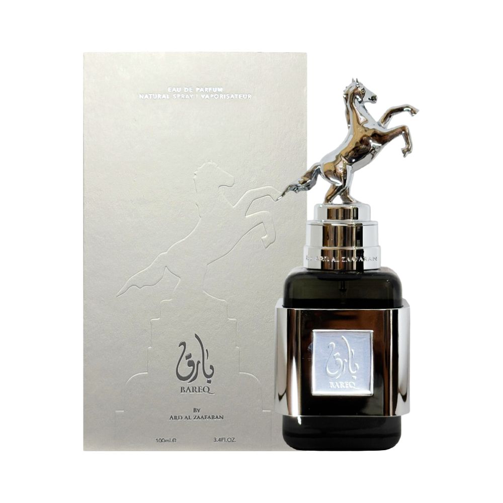 Frasco oficial do perfume ARD AL ZAAFARAN BAREQ EDP 100ML