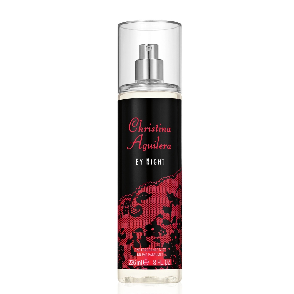 Frasco oficial do perfume CHRISTINA AGUILERA BY NIGHT BODY MIST 236ML