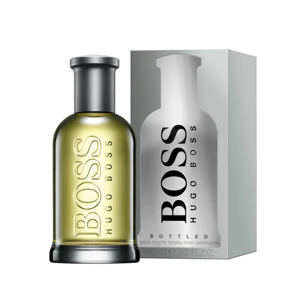 Frasco oficial do perfume HB BOSS BOTTLED FOR MEN EDT 30ML