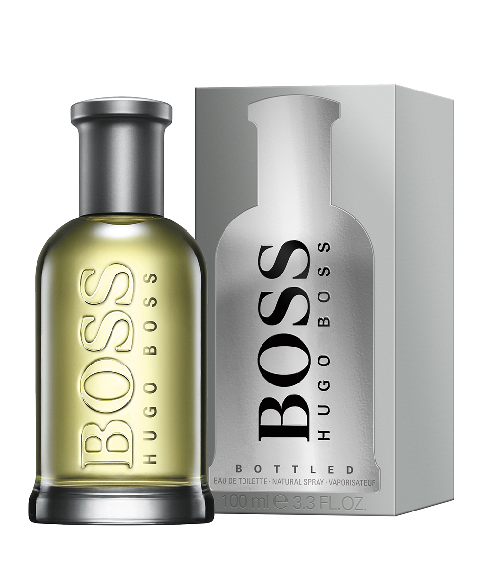 Frasco oficial do perfume HB BOSS BOTTLED FOR MEN EDT 100ML