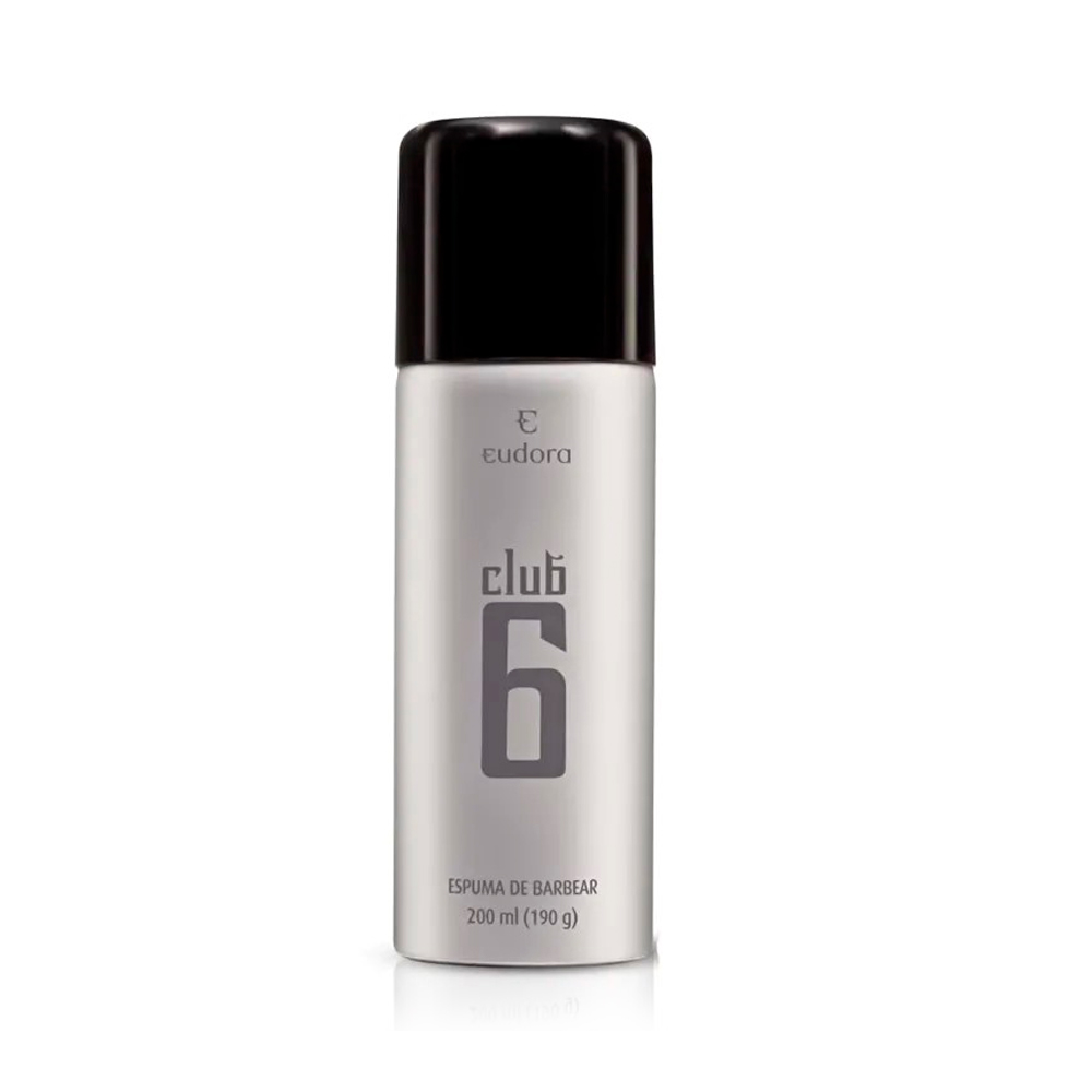 Frasco oficial do perfume EUD CLUB 6 ESPUMA DE BARBEAR 200ML