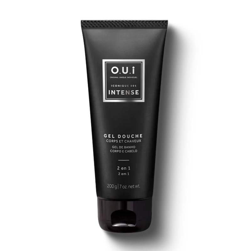 Frasco oficial do perfume OUI SHOWER GEL ICONIQUE 001 INTENSE 200G