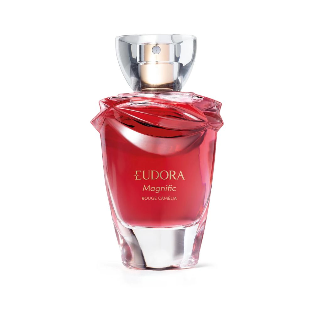 Frasco oficial do perfume EUD MAGNIFIC ROUGE CAMELIA DEO COL 75ML