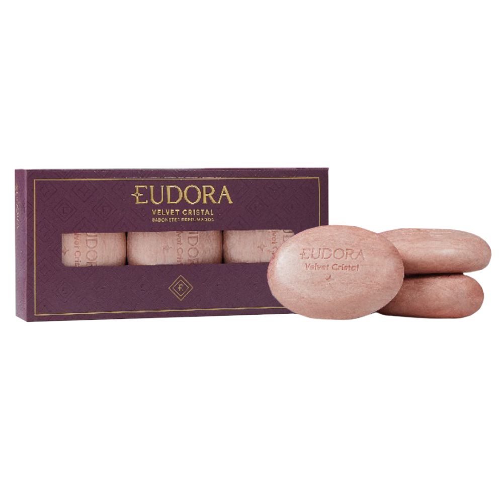 Frasco oficial do perfume *EUD KIT VELVET CRISTAL SAB 3 X 85G
