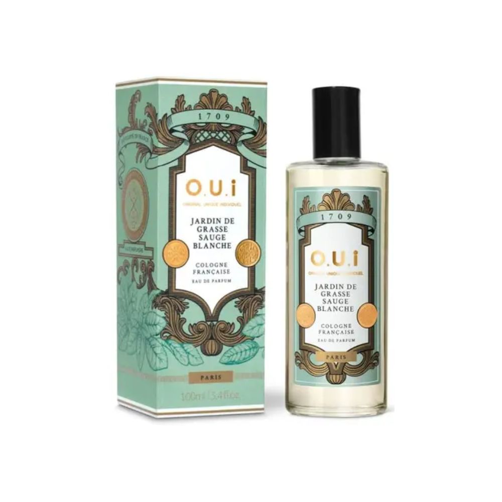 Frasco oficial do perfume OUI JARDIN DE GRASSE SAUGE BLANCHE EDP 100ML